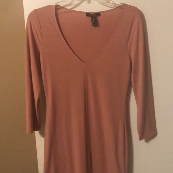 Forever 21 fitted worn for one event blush dress - Picture 2 of 4